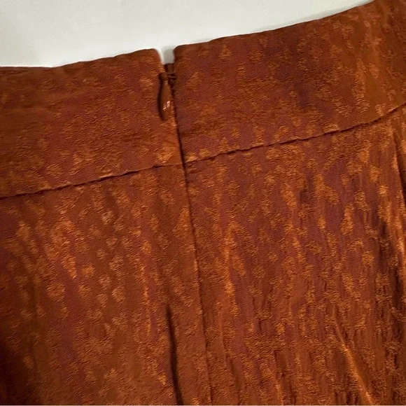 Madewell Rust Burnt Orange Jacquard Maxi Skirt Women’s Size 4 High Waist Long - Picture 6 of 14